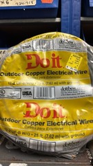 Do it 12 AWG Copper UF-B Outdoor Wire Gray 25ft 50ft Moisture Resistant