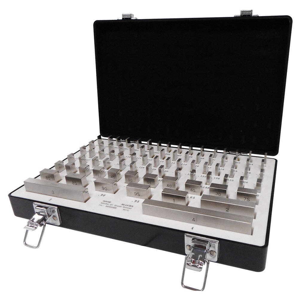 STARRETT RS81.B Gage Block Set,0.1001-4.000 In.,81 pcs. 3ACH2