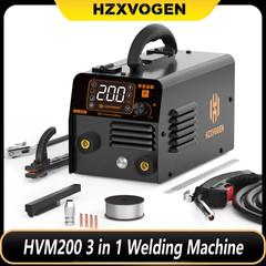 3 In1 HVM200 Semi-Automatic MMA Mig Welding Machine Inverter Welder Synergy Tool