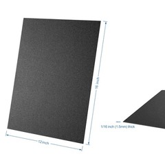 6 Pack ABS Plastic Sheet 12″ x 16″ x 0.060″ Thick, Black Moldable Flexible Th…