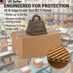 BOX USA Small Shipping Boxes 12″L x 8″W x 6″H 12x8x6″ (25-Pack), Kraft Brown