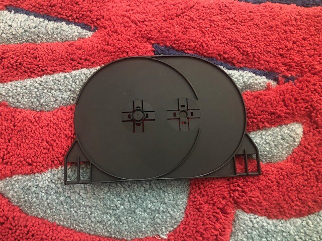 HIGH QUALITY DOUBLE DVD BLACK TRAY SWING TRAY, 200/CS