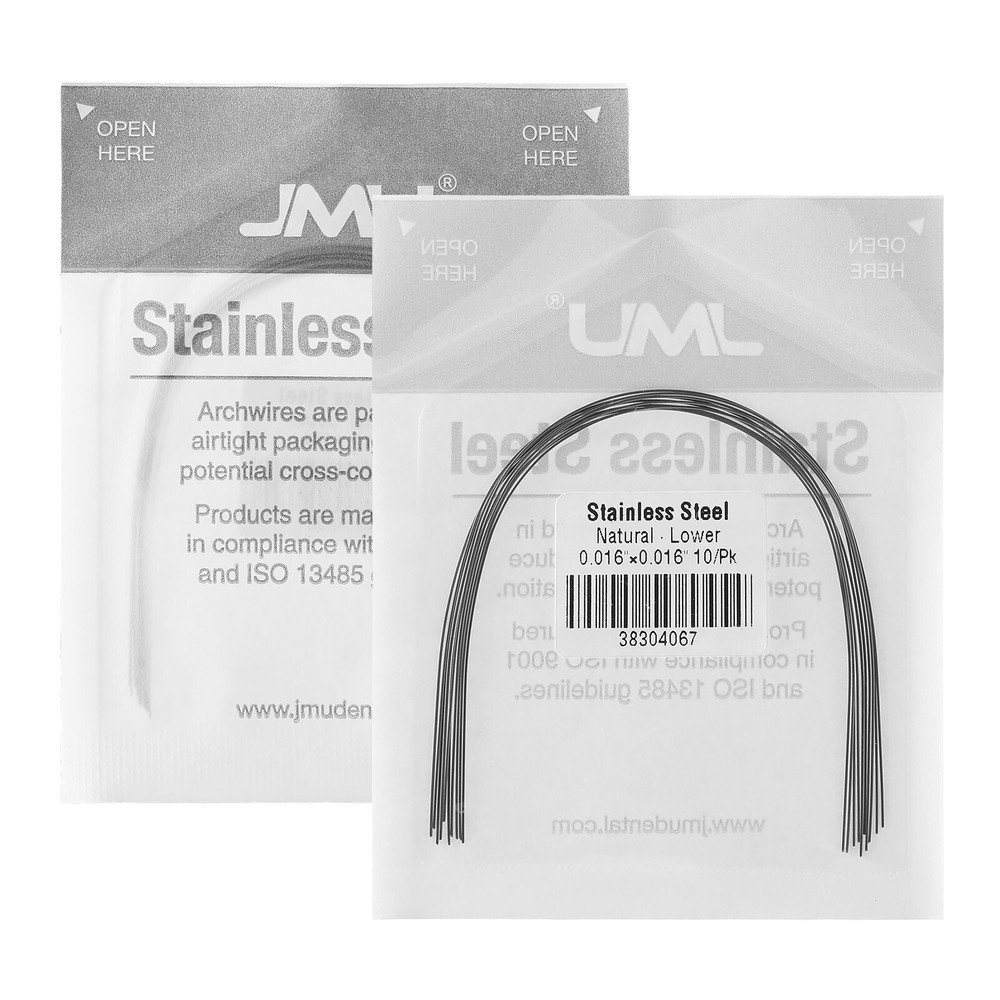 JMU Dental Orthodontic Stainless Steel Arch Wires Round/Rectangular Natural Form