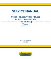 NH T9.435 T9.480 T9.530 T9.565 T9.600 T9.645 T9.700 Tier 4B Service Manual UPS