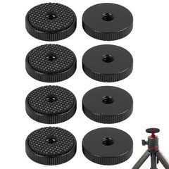 Tohhdov 8 Pack 1/4″20 Female Thumb Thread Knob Fastener, Aluminum Alloy Flat …