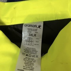 Aramark Type R Hi-Visibility Yellow/Gray Reflective Safety Jacket 3XLR