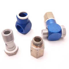 Lot of 2 Festo Banjo Fitting with Hollow Bolt, 1/4″ Size, with 1/4″ Brass Insert