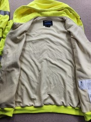 Spiewak VizGuard Hi-Vis Yellow/Gray Full Zip Hooded Fleece Jacket 6XL NWT