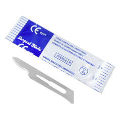 100Pcs Dental Surgical Blade Sterile Carbon Steel Scalpel #10/11/15/22/24/60