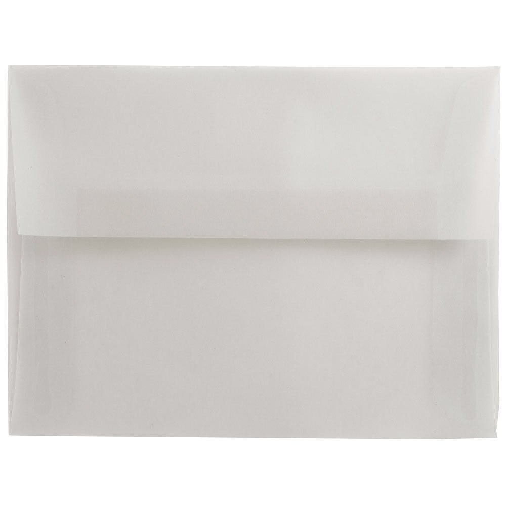 Jam Paper A7 Translucent Vellum Invitation Envelopes – 5 1/4 X 7 1/4 – Clear –