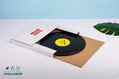 White Vinyl Record Mailers 12.8×12.8×1 inch LP Mailing Corrugated Cardboard B…