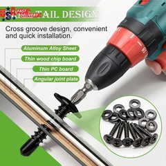 230PCS #8 Self Tapping Screws,410 Stainless Steel Self Tapping Screws for Metal,