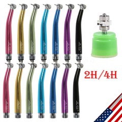 1-10PCS Dental High Speed Handpiece PANA MAX Air Turbine Push 2Hole/4Hole Colors