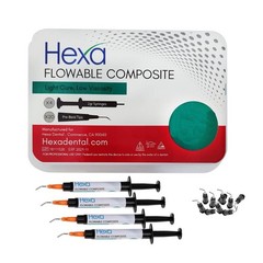 Hygedent HF-3002 Hexa Flowable Dental Composite Kit A2 4/Pk 2 Gm