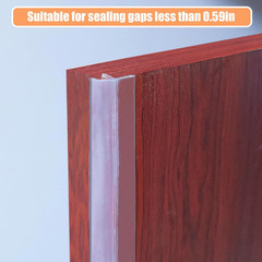 Orghtin T-Shaped Silicone Seal Strip, Clear Door Sealer Weather Stripping, 10Ft