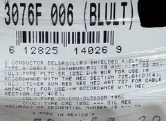 Belden 3076F 18/1P Shielded Twist Pair Profibus PA PLTC-ER Direct Burial IS Blue