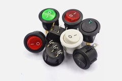 KCD1 Round Power Button Switch With Light 2/3/4/6-Pin 2/3-Way OFF/NO Hole 20MM