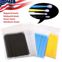 Dental Micro Applicators Disposable Makeup Eyelash Brush Swab Mascara Wand USA