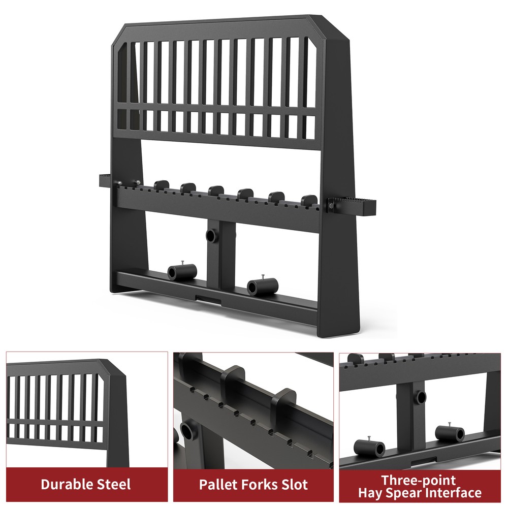 45″ Frame Quick Tach Pallet Fork Attachment for Skid Steer Tractor 4000LBS Steel