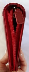 Franklin Covey Classic Red Soft Leather Zip Around Ring Binder Planner 8.5″ NEW