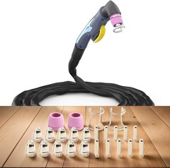 24Pcs Plasma Cutter Consumables Tip Kit SG-55 AG-60 WSD-60 CUT50/60 Replacement