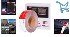 DOT-C2 Reflective Tape 2 Inch x 100 Feet Waterproof Red White Safety Tape