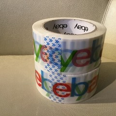 2 Rolls eBay Brand MultiColor Logo Shipping & Packing Tape 75 Yds x 2 In
