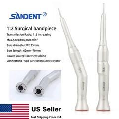 Dental Surgical Straight Handpiece 1:1 1:2 Oral Surgery 20 Degree External /Nose