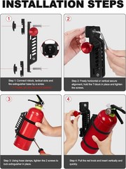 MOLLE Panel Fire Extinguisher Mount Kit Fits 1″-2″ Rigid MOLLE Panel Holes Qu…