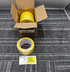 (QTY 3) Tape Logic T92363PKY Safety Tape, 2″ x 36 yds, Yellow Solid Vinyl