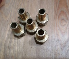 (5) 1/2″ Hose x 1/2″ NPTF Male Pipe Thread Brass Hose Barb Connector Fitting