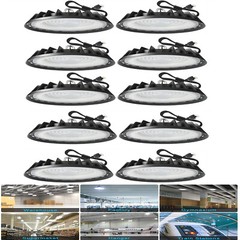 500W UFO LED Light High Bay 6000K Warehouse Industrial Lighting 90-277V 10Pack
