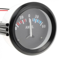 Ammeter Gauge, 12V Universal 52m/2in 60-0-60 Vehicle AMP Ampere Meter