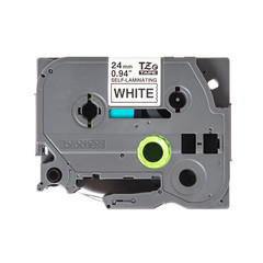 Brother TZe-SL251 Self-Laminating Black on White 1″ (24mm) Label Tape **6-PACK**