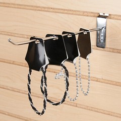 100 Chrome 12″ Slatwall Peg Hooks Slat Wall Retail Display 6 mm Diameter Tubing