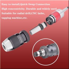 Metal Drill Chuck Adapter Keyless Tapping Durable Steel Bench Machine Tools