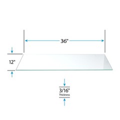 SSWBasics Tempered Glass Shelf – Set of 2 – Stylish & Sturdy Floating Shelves