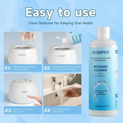 Ultrasonic Retainer Cleaner – 250ml Alcohol-Free Solution for Dental Hygiene