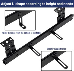 14″ Keyboard Slide Heavy Duty Ball Bearing Slides Computer Tray Under Desk Rails