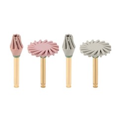 4pcs Dental Composite Polishing Wheel Kit Silicone with Diamond Burs RA 2.35mm