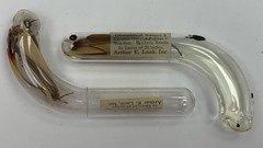 Vintage 1948 Becton Dickinson & Co B-D Yale 50cc Glass Syringe + Medical Sutures