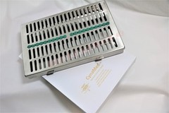 GERMAN PREMIUM STERILIZATION CASSETTE 11″ x 7″ Surgical Instruments FOR 20 INST