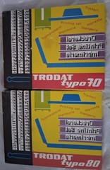 Vtg Trodat Typo 70 & 80 Rubber Stamp Lettering Printing Set Lot