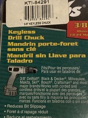 Jacobs 3/8″ Cap 10mm 3/8-24 Mount Keyless Drill Chuck KTI-84291