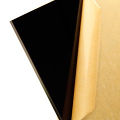 3/8″ (9mm) Solid Black 24″x12″ Cast Acrylic Plexiglass Sheet Opaque Glossy AZM