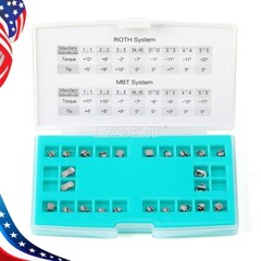 24Pcs AZDENT Dental Ortho Self-Ligating Bracket Braces MINI Roth 0.022 Hooks 345