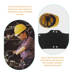 12PCS Black Hard Hat Sweatband Safety Sweatbands Washable Helmet