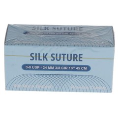 House Brand Dentistry 103143 Silk Suture 3-0 Reverse Cutting 24MM 3/8 45CM 12/Pk