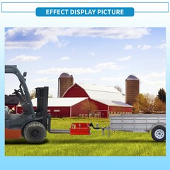 2″ Forklift Hitch Receiver Dual Pallet Forks Trailer Towing Adapter Attachment