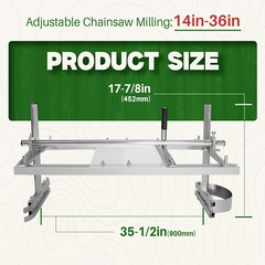 Portable Chainsaw Mill 14″-36″ Guide Bar Aluminum Steel Planking Lumber